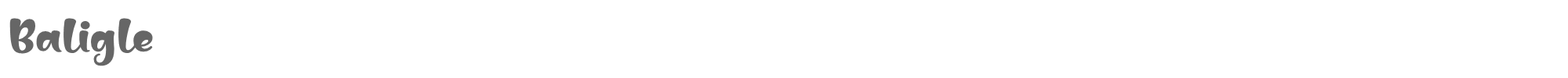 Sample characters Baligle Font